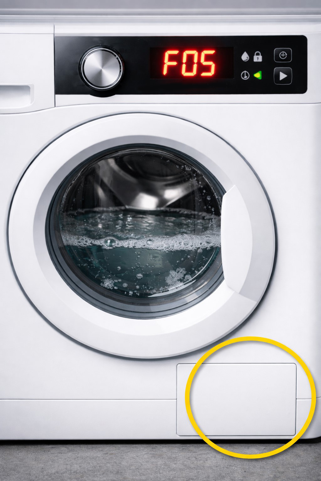 whirlpool error f05 πλυντήριο δεν αδειάζει νερό φίλτρο αντλίας