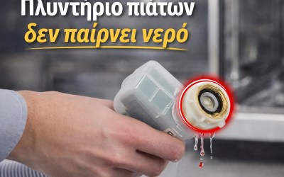 Πλυντήριο πιάτων δεν παίρνει νερό – Τι φταίει & τι να ελέγξεις